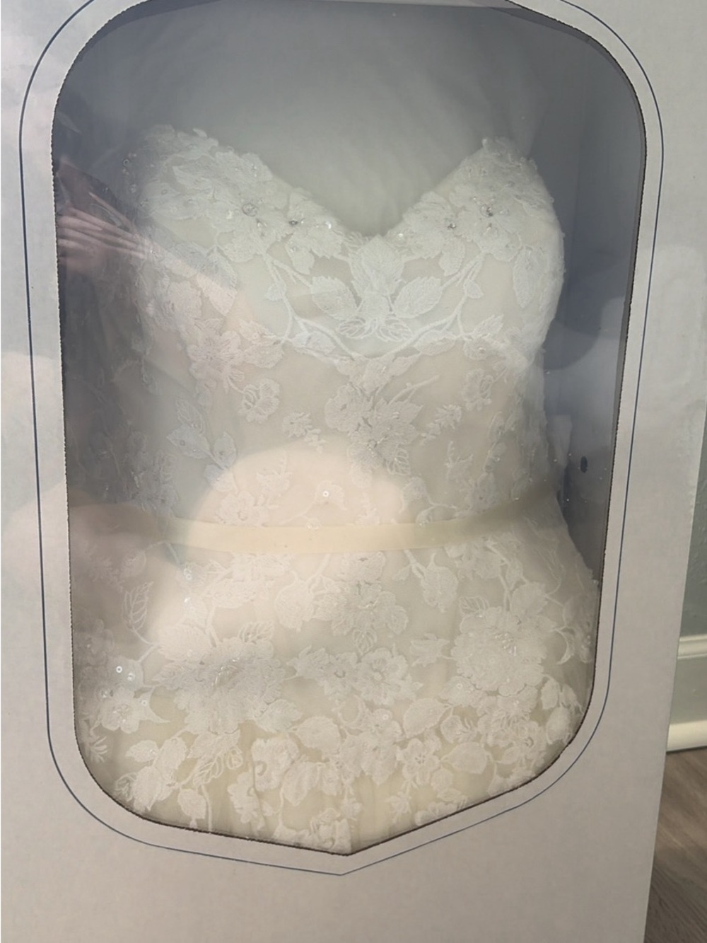 David's Bridal Ivory Lace Bridal Dress Display Torso